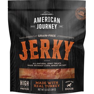 American Journey Turkey Jerky Grain-Free Dog Treats, 6.5-oz bag