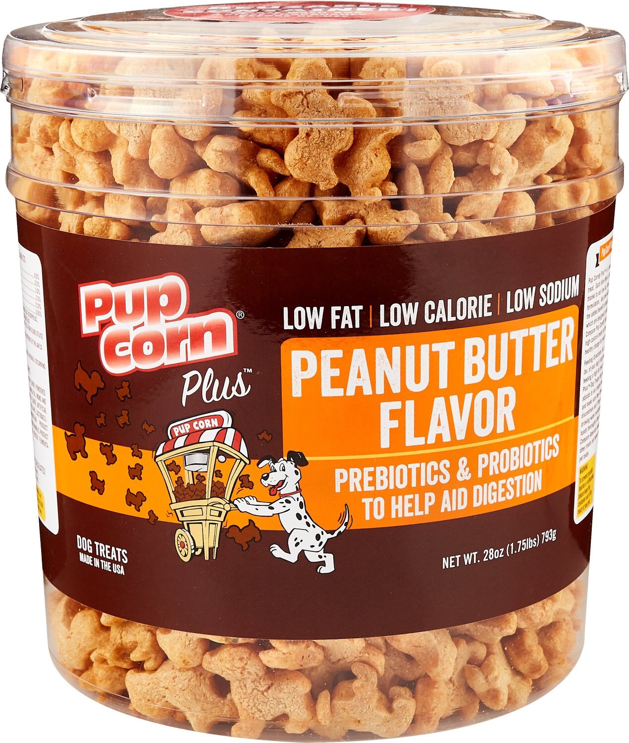 pupcorn peanut butter dog treats