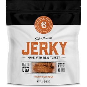 Bones & Chews All Natural Grain-Free Jerky Made With Real Turkey Dog Treats, 22-oz bag