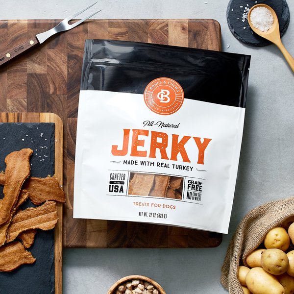 Bones & Chews All Natural Grain-Free Jerky Made With Real Turkey Dog Treats