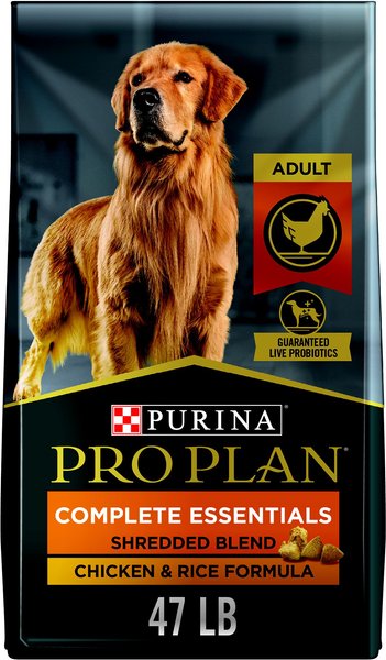 Purina Pro Plan High Protein Shredded Blend Chicken & Rice Formula with Probiotics Dry Dog Food, 47-lb bag slide 1 of 11