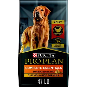 Purina Pro Plan High Protein Shredded Blend Chicken & Rice Formula with Probiotics Dry Dog Food, 47-lb bag