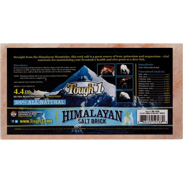 TOUGH1 AllNatural Himalayan Rock Salt Block Horse Treat, 4.4lb