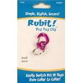 Rubit! Curved Dog Tag Clip, Pink, Small