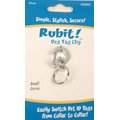 Rubit! Curved Dog Tag Clip, Silver, Small