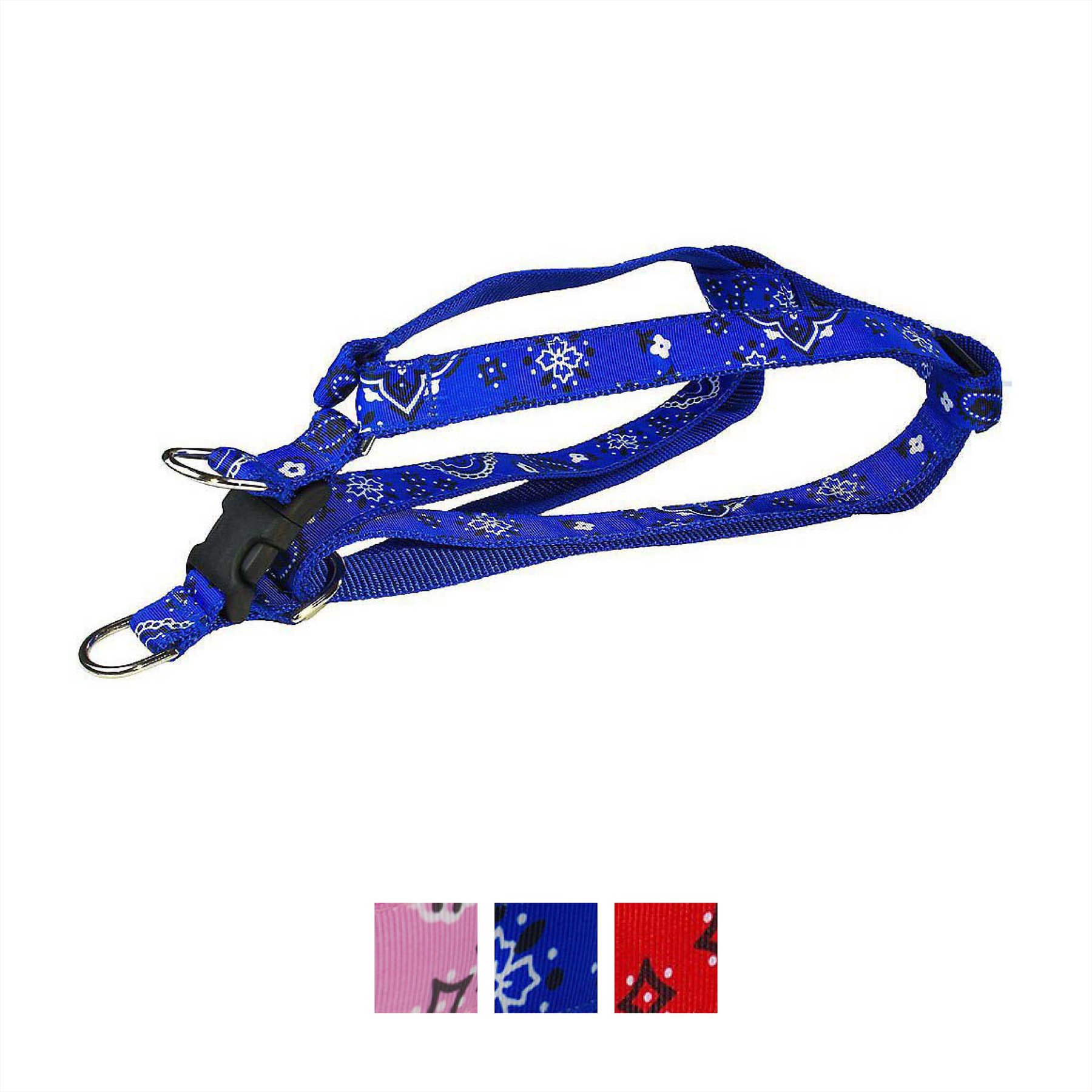 Sassy Dog Wear Bandana Dog Harness, Blue, Large