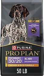 Purina Pro Plan Sport Performance All Life Stages High-Protein 30/20 Chicken & Rice Formula Dry Dog Food, 50-lb bag