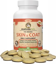 Makondo Pets Skin & Coat Dog & Cat Supplement, 60 count