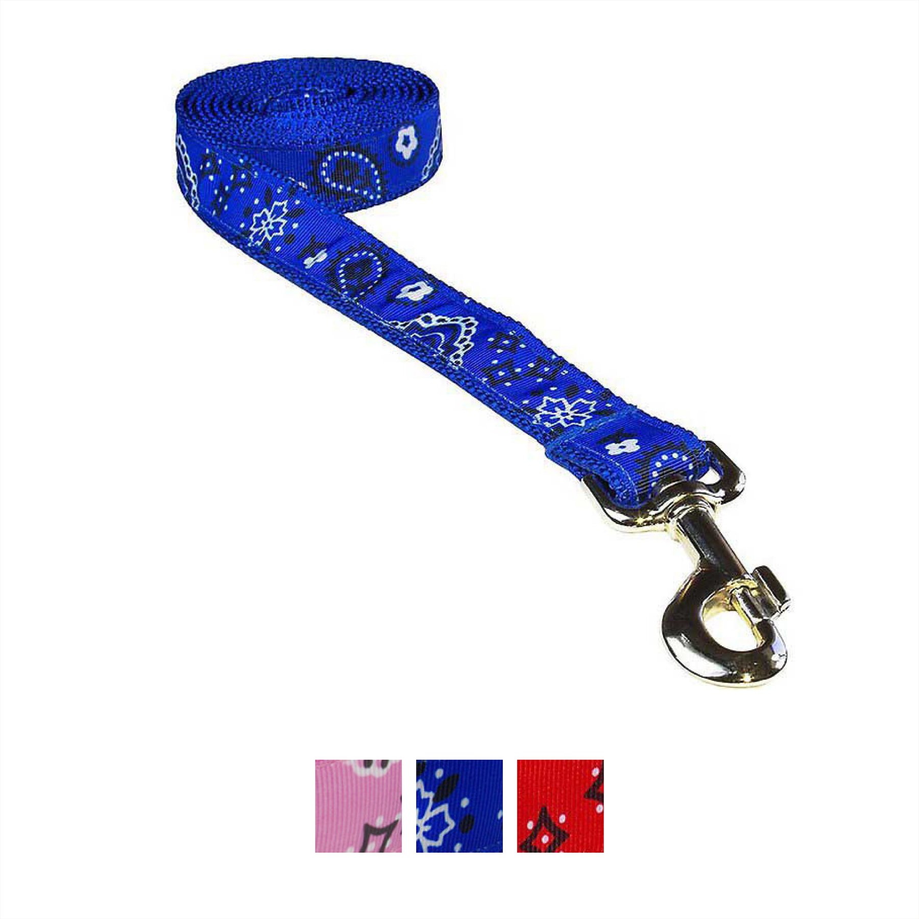 Sassy Dog Wear Bandana Dog Leash, Blue, X-Small