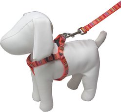 Sassy Dog Wear Multi Stripe Dog Harness, Lime & Coral, Medium  slide 2 of 2