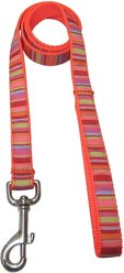 Sassy Dog Wear Multi Stripe Dog Leash, Lime & Coral, Medium slide 2 of 2