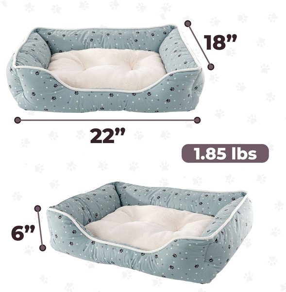 Details Microsuede Plush Cuddler Bolster Dog Bed