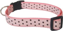 Sassy Dog Wear Polka Dot Dog Collar, Pink & Brown, X-Small  slide 2 of 2