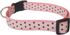 Sassy Dog Wear Polka Dot Dog Collar, Small, Pink & Brown slide 2 of 2