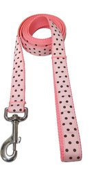Sassy Dog Wear Polka Dot Dog Leash, Pink & Brown, Small  slide 2 of 2