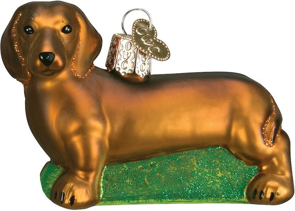 Old World Christmas Dachshund Glass Tree Ornament, 3.25-in slide 1 of 4