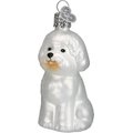 Old World Christmas Bichon Frise Glass Tree Ornament, 3.25-in