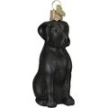 Old World Christmas Black Labrador Retriever Glass Tree Ornament, 3.75-in