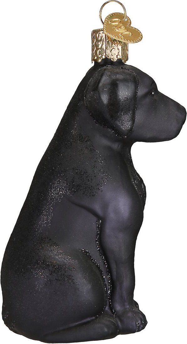 Old World Christmas Black Doodle Dog Glass Tree Ornament