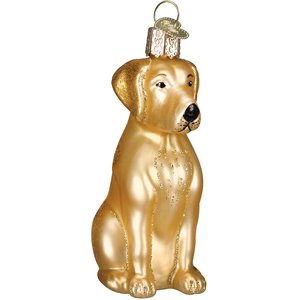 Old World Christmas Yellow Labrador Retriever Glass Tree Ornament, 3.75-in