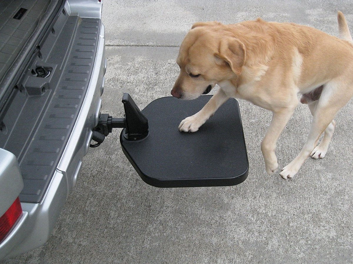 Heininger portablepet twistep shop dog hitch step