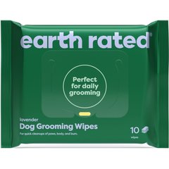 Earth Rated Thick Plant-Based Dog Grooming Wipes, Lavender Scented, 10 count