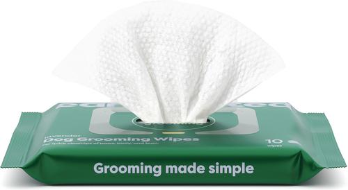 Show full view: Earth Rated Thick Hypoallergenic 3-in-1 Dog Grooming Wipes, Lavender Scented, 10 count slide 2 of 8