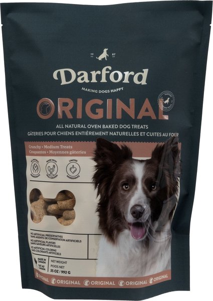 Darford Original No-Corn-Wheat-Soy Chicken Bone Adult Medium Crunchy Dog Treats, 35-oz bag