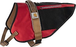 Carhartt Nylon Ripstop Reflective Service Dog Harness, High Risk Red/Carhartt Brown, Small: 16 to 21-in chest slide 2 of 4
