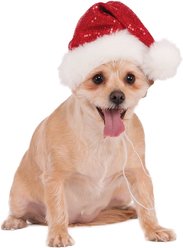 Rubie's Costume Company Sequin Santa Dog Hat, Small/Medium, Red