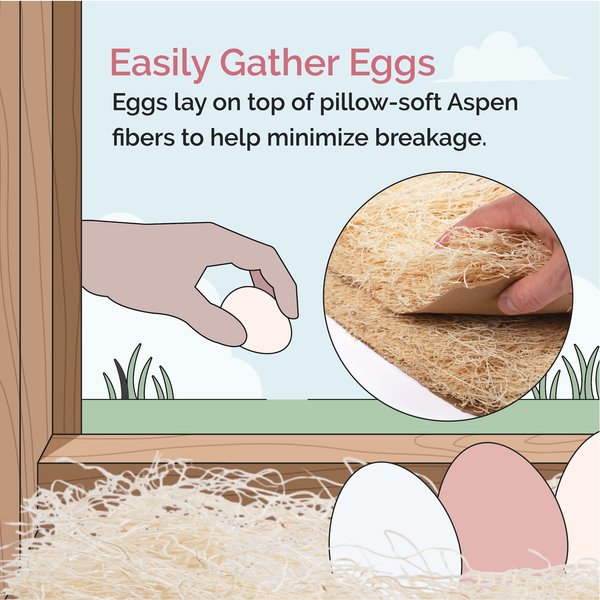Mile Four Aspen Bedding Chicken Nesting Pad, 13x13-in
