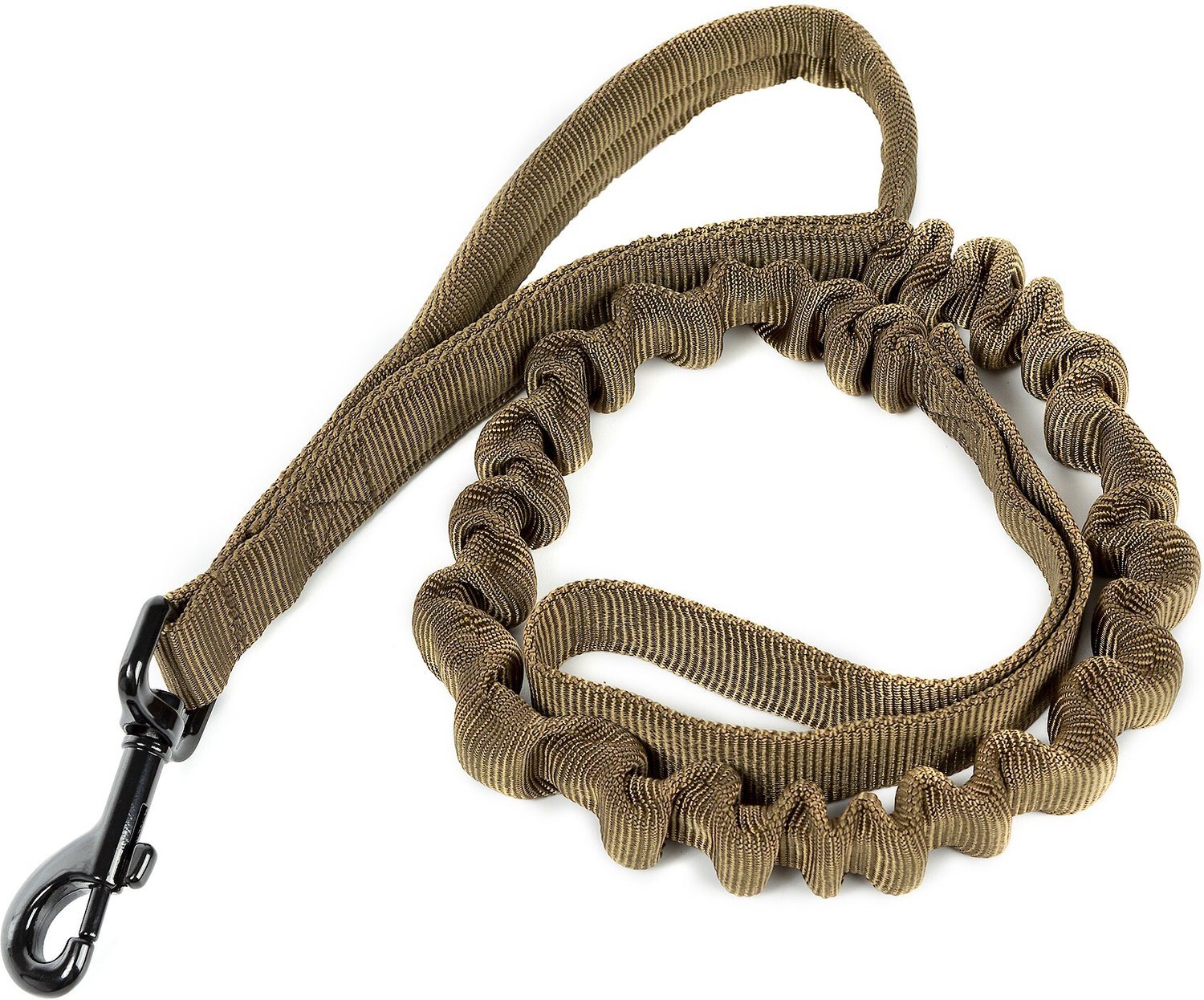 ONETIGRIS Training Nylon Bungee Dog Leash, Tan, 3.875-ft long, 1-in ...