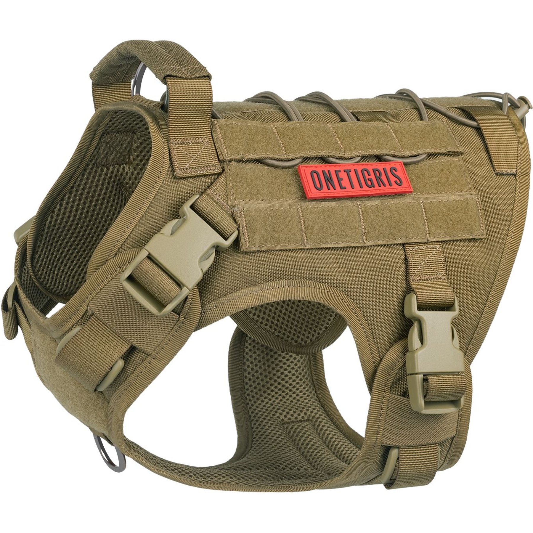ONETIGRIS FIRE WATCHER 2.0 Tactical Dog Harness, Cotoye Brown ...