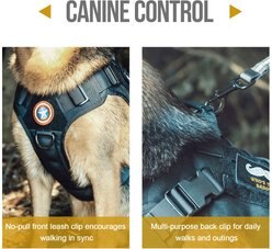 OneTigris Tactical Vest Nylon Front Clip Dog Harness, Black, Large: 22 to 42-in chest slide 2 of 9
