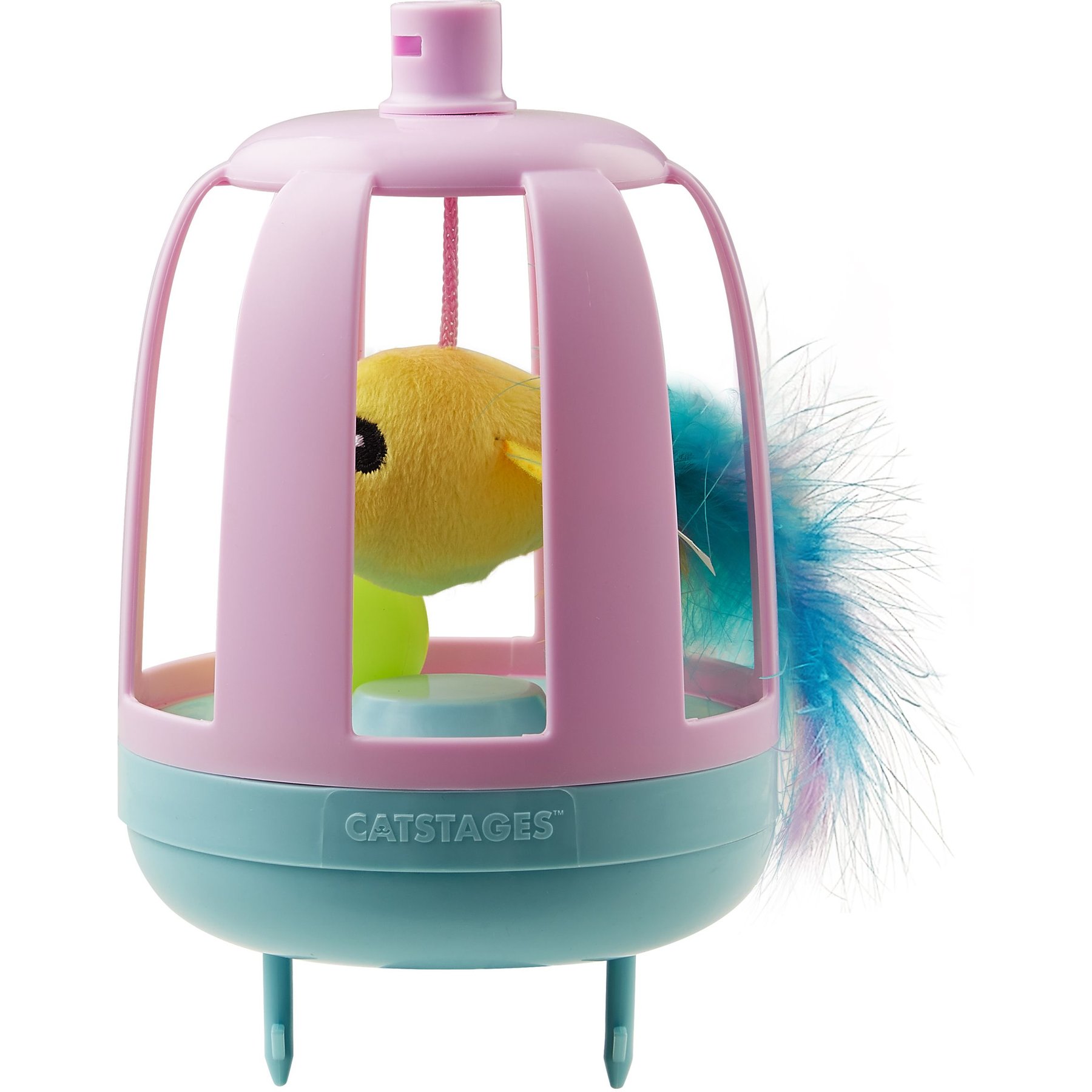 Catstages Chirping Bird Scratch Topper Cat Toy, Purple