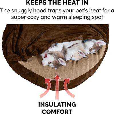 Show full view: FurHaven Microvelvet Snuggery Orthopedic Cat & Dog Bed with Removable Cover, Espresso, 26-in slide 5 of 11