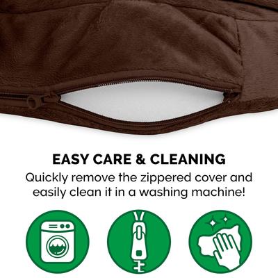 Show full view: FurHaven Microvelvet Snuggery Orthopedic Cat & Dog Bed with Removable Cover, Espresso, 26-in slide 9 of 11