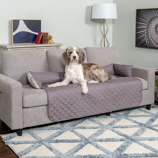 FurHaven Sofa Buddy Dog & Cat Bed Furniture Cover, Gray/Mist, X-Large slide 1 of 8
