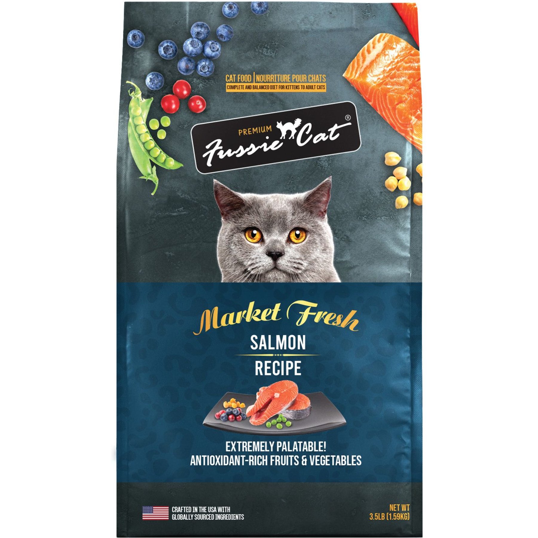 Out of Stock FUSSIE CAT Market Fresh Salmon Recipe Grain Free Dry Cat Food 10 lb bag Chewy