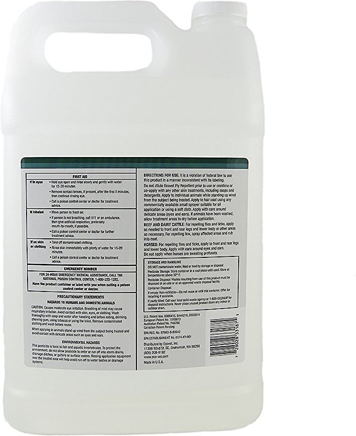 ECOVET Fly Repellent Horse Spray, 1gal bottle