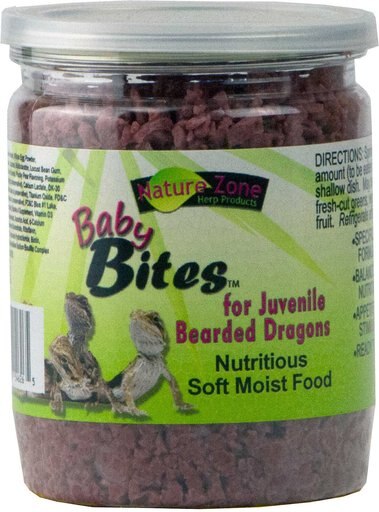 Nature Zone Bites Juvenile Bearded Dragon Food, 6-oz bottle