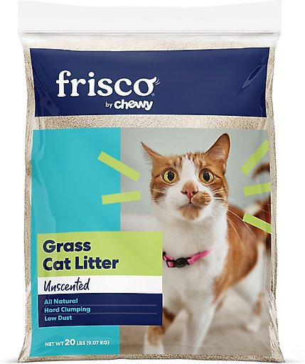 Frisco Natural Unscented Clumping Grass Cat Litter, 20-lb bag