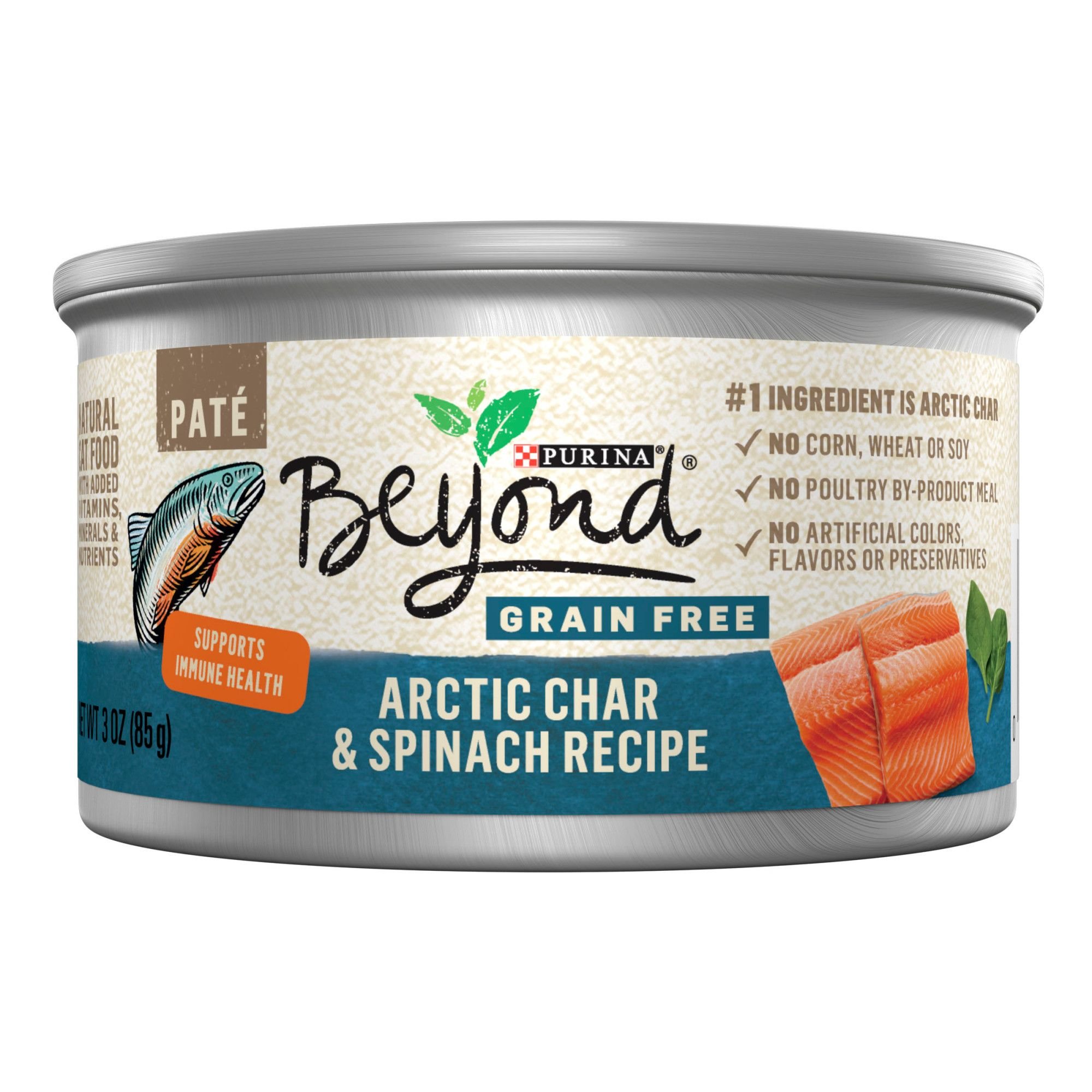 PURINA BEYOND Arctic Char Spinach Pate Recipe Grain Free Canned