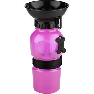 Highwave AutoDogMug Portable Dog Water Bottle & Bowl, Pink, 20-oz bottle