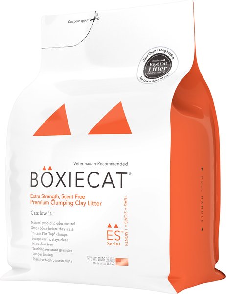 Boxiecat Extra Strength Unscented Premium Clumping Clay Cat Litter, 28-lb bag slide 1 of 11