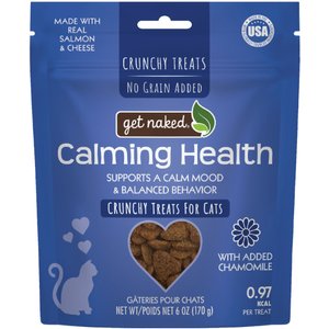 Get Naked Calming Health Grain-Free Salmon & Cheese Flavor Crunchy Cat Treats, 6-oz bag