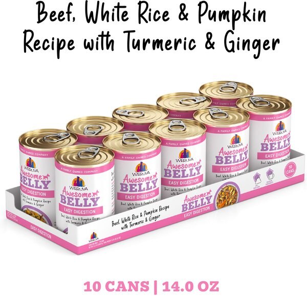 WERUVA Awesome Belly, Beef, White Rice & Pumpkin Recipe with Turmeric