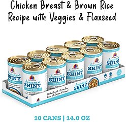 Weruva Awesome Shiny, Chicken Breast & Brown Rice Recipe with Veggies & Flaxseed Adult Gluten-Free Shredded Canned Wet Dog Food, 14-oz can, case of 10 slide 2 of 9