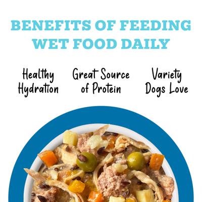 Show full view: Weruva Awesome Shiny, Chicken Breast & Brown Rice Recipe with Veggies & Flaxseed Adult Gluten-Free Shredded Canned Wet Dog Food, 14-oz can, case of 10 slide 6 of 12