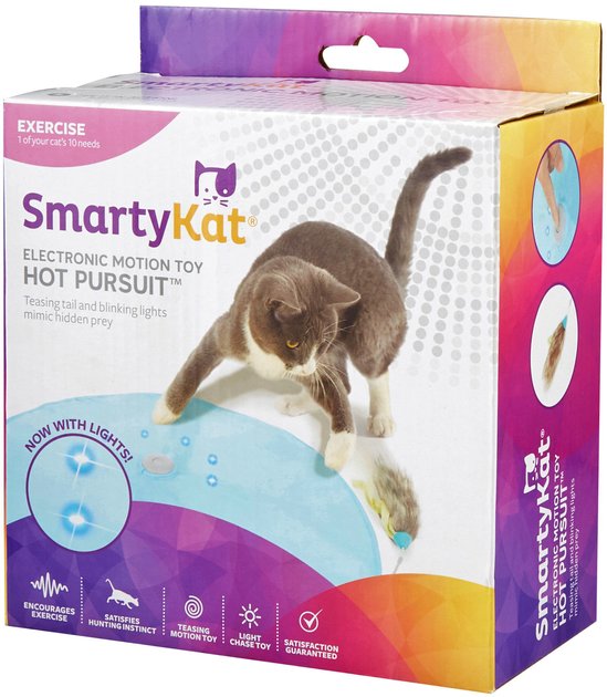 SMARTYKAT Hot Pursuit Electronic Concealed Motion Cat Toy, Blue - Chewy.com